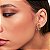 Brinco Ear Hook Liso com Elos Banhado a Ouro - Imagem 2