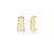 Brinco Ear Hook Liso com Elos Banhado a Ouro - Imagem 1