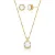 Conjunto Brinco e Colar com Cristal e Zircônias Banhado a Ouro - Imagem 1
