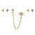 Brinco Ear Line Pontos de Luz - Estrela Banhado a Ouro - Imagem 1