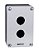 Caixa Plástica Branca BX1/2 com 2 Furos 22mm - Dimensões: 110x70x65mm (CxLxH) - Imagem 1