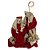 Presépio Sagrada Família Natal c/3 Figuras (Vermelho Dourado) 25cm - Imagem 1