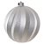 Bola de Natal Decorada Plástico Prata 15cm - Imagem 1