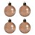Bola de Natal Decorada Plástico Marrom 10cm C/4 - Imagem 1