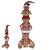 Boneco Torre Gingerbread Natal Vermelho Verde 61cm - Imagem 1