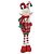Boneco Elfo Natal em Pé Tecido Vermelho Branco 60cm - Imagem 1