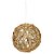 Bola de Natal Aramada (Dourado) 15cm - Imagem 1