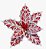 Flor Bico de Papagaio Natal Nevado Gingerbread (Vermelho Branco) 65cm - Imagem 1