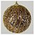 Bola de Natal Decorada c/2 Und PVC (Champagne) 10cm - Imagem 1