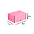 Caixa de Papelão Rosa Pequena - 16 x 12 x 8 - Imagem 1