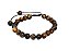 Pulseira Masculina Bolinha Pedra Olho De Tigre Olho De Boi Regulável - Imagem 3