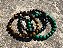 Pulseira Masculina Pedra 8mm 3 Peças Olho De Tigre Malaquita - Imagem 3