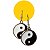 Brincos Yin Yang Tony Country Egirl Emo Alternativo Bicudos - Imagem 1