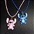 Colar Infantil Lilo Stitch Cor de Rosa Disney Desenho Novo - Imagem 3