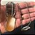 Corrente Exército Dog Tag Aço Militar Prateado Placa Lisa - Imagem 2