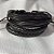 Kit 2 Pulseiras Sociais Cordas E Couro Preto Exclusivo Novo - Imagem 5