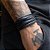 Kit 2 Pulseiras Sociais Cordas E Couro Preto Exclusivo Novo - Imagem 7