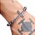 Pulseira Hematita Cruz Cravejada Luxo Glamour Proteção Nova Adicionar - Imagem 6