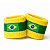 Kit 2 Munhequeiras Brasil Copa do Mundo Bracelete Flexível - Imagem 1