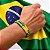Kit 12 Pulseira Couro Trançado Brasil Copa do Mundo Futebol - Imagem 2