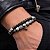 Kit 2 Pulseiras Masculinas Ônix Hematita Jaspe Caveira - Imagem 1