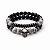 Kit 2 Pulseiras Masculinas Ônix Hematita Jaspe Caveira - Imagem 5