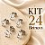 Cartela Brinco Estrela de Davi  Aço Inox 316L 24 pcs - Imagem 1