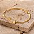 Bracelete Flexível  Dourado Ponta Quadrada - Imagem 6