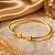Bracelete Flexível  Dourado Ponta Quadrada - Imagem 1