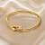 Bracelete Flexível  Dourado Ponta Quadrada - Imagem 5