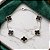 Pulseira Aço Trevo Preto - Prateado - Imagem 6