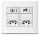 Espelho 4x4 Com 2 Tomada 10A, 1 RJ45 Cat5, 1 RJ11 Telefone - ESM44-M5 - Imagem 1