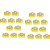 150 Forminhas 4 pétalas p/ doces elefantinho amarelo - Envio Imediato - Imagem 1