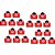 Kit Festa Boneca Kokeshi Vermelha 178 Pças (20 pessoas) - Imagem 4