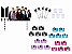 Kit festa BTS (colorido) 283 peças (30 pessoas) - Imagem 4