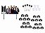 Kit festa BTS (preto)105 peças (10 pessoas) - Imagem 2
