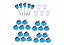 Kit festa decorado  Frozen 2 (azul)  105 peças (10 pessoas) - Imagem 7