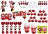 Kit festa decorado  Minnie vermelha 105 peças (10 pessoas) - Imagem 1