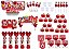 Kit festa decorado  Minnie vermelha 191 peças (20 pessoas) - Imagem 1