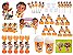 Kit festa decorado  Moana Baby   (laranja) 155 peças  20 pessoas - Imagem 1