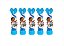 Kit festa decorado  Moana Baby  (azul claro) 105 peças (10 pessoas) - Imagem 4