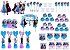 Kit festa decorado Frozen 2 (azul e lilás)  173 peças (20 pessoas) - Imagem 1