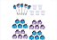 Kit festa decorado Frozen 2 (azul e lilás)  191 peças (20 pessoas) - Imagem 2
