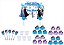 Kit festa decorado Frozen 2 (azul e lilás)  61 peças - Imagem 1