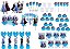 Kit festa decorado Frozen 2 (azul)  113 peças (10 pessoas) - Imagem 1