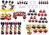 Kit festa decorado Mickey  113 peças (10 pessoas) - Imagem 1