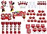 Kit festa decorado Minnie vermelha  113 peças (10 pessoas) - Imagem 1