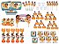Kit festa decorado Moana Baby (laranja) 121 peças (10 pessoas) - Imagem 1