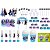 Kit festa Frozen 2 (155 peças) (lilás e azul claro)  20 pessoas - Imagem 1