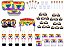 Kit Festa Pride LGBTQIA+ 311 peças (30 pessoas) preto - Imagem 1